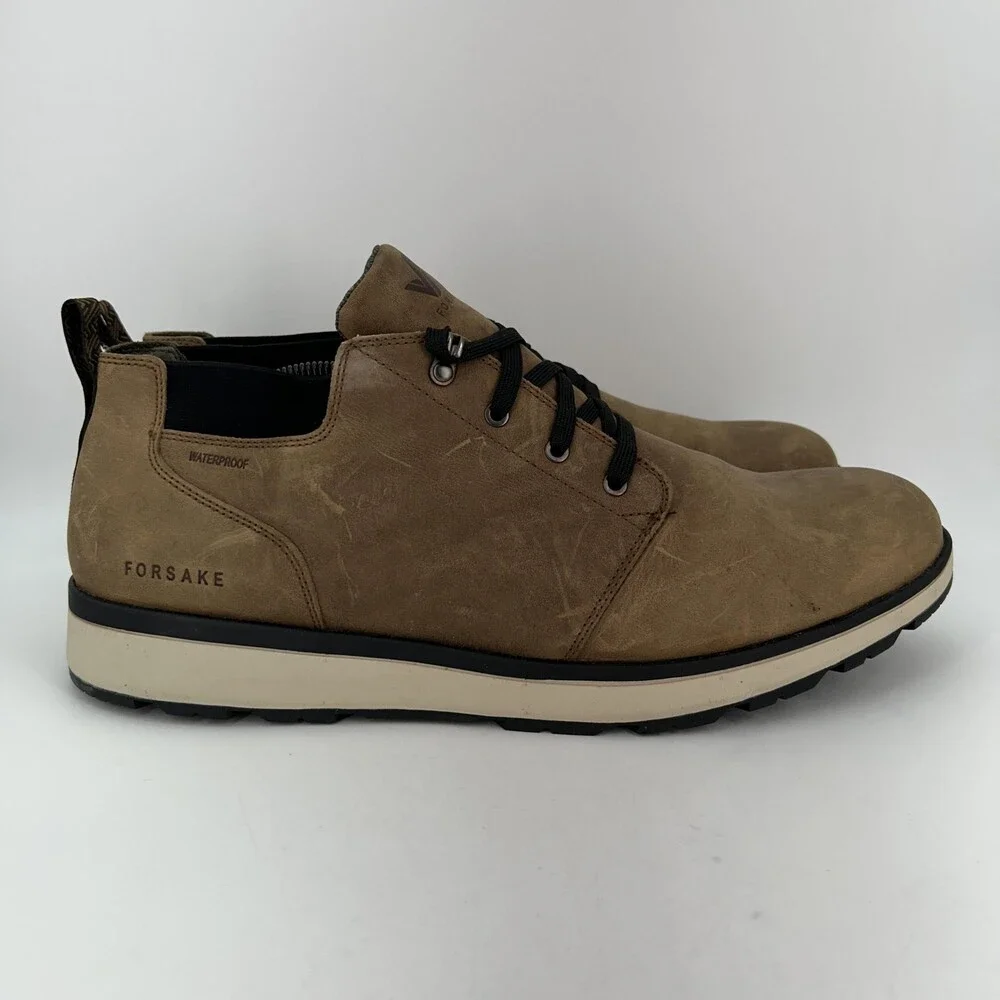 Forsake Davos Boots Mens Size 14 Brown Leather Mid Waterproof Chukka Hiking